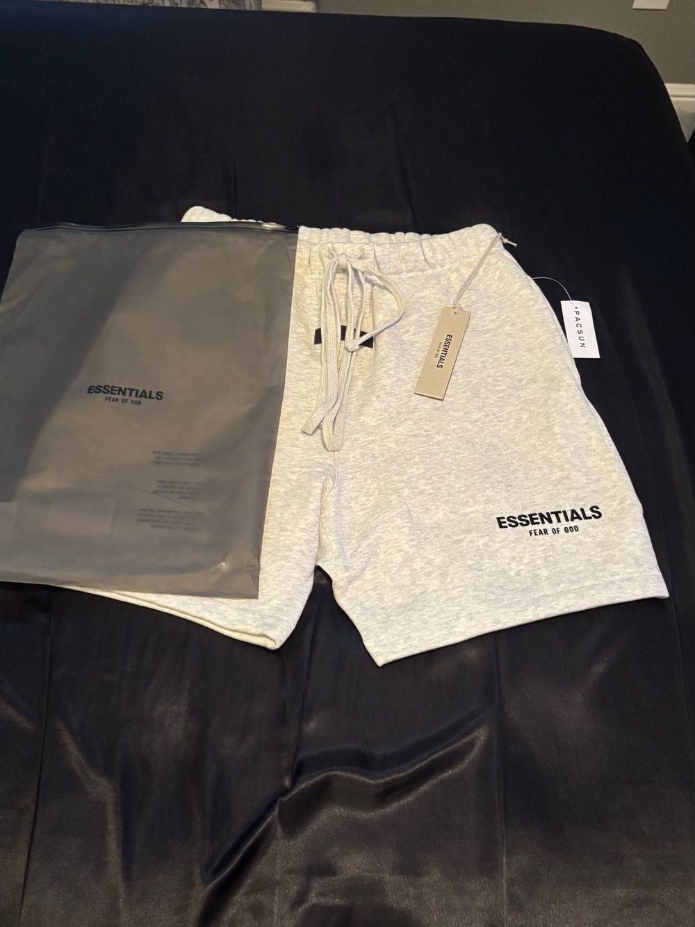 Fear of God ESSENTIALS Men's Heather Light Gray Logo Athletic Shorts